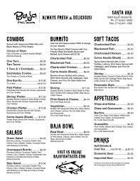 Maybe you would like to learn more about one of these? Menu Of Baja Fish Tacos In Santa Ana Ca 92704