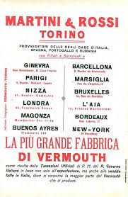 Volantino Pubblicitario 1910 Martini Rossi Torino Vermouth Succursali Pessione Torino Volantini Modello Di Volantino