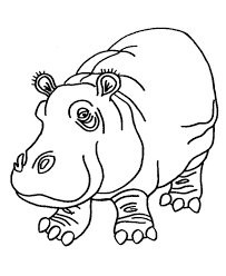 Pink Hippo Coloring Page Hippopotamus Coloring Page Cute Hippo Coloring Pages Animal Coloring Pages