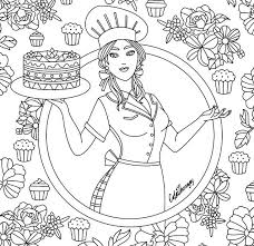 Chef Cook Cake Coloring Page Love Coloring Pages Coloring Books Barbie Coloring Pages
