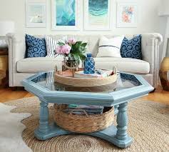 One way to tie together disparate elements is to group everything on a gorgeous tray. Woven Basket Trays For Coastal Style Decorating Coastal Decor Ideas Interior Design Diy Shopping