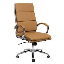 Buy high back office chair and get the best deals at the lowest prices on ebay! Alera Alenr4159 Neratoli High Back Camel Leather Office Chair With Fixed Arms And Chrome Swivel Base