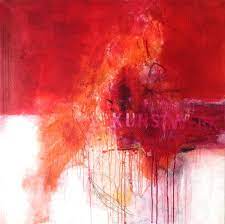 Rot schwarz abstrakte malerei wandbild leinwandbild motiv: Bild Acryl Abstrakt Rot Weiss Orange Abstrakte Malerei Abstrakt Malerei