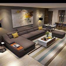 Online Shop Living Room Furniture Modern L Shaped Fabric Corner Sectional Sofa Set Design Modern Sofa Living Room Living Room Sofa Design Living Room Sofa Set