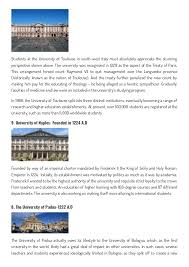 This ranking of the world's best universities focuses on academic prestige and intellectual horsepower! Top 10 Oldest Universities In The World That Still Exist