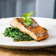 Melt butter, add seasoning and worcestershire sauce. Seared Worcestershire Salmon With Wilted Spinach