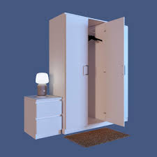 78 3/4 w x 23 5/8 d x 92 7/8 h. Ikea Wardrobe And Accessory Set 3d Model