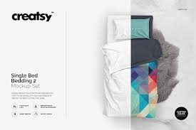 Single Bed Bedding Mockup Set Mockup Mockup Free Psd Mockup Design