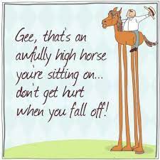 High horse in a quote: Oh Get Off Your High Horse Already It Is Always Something With You You Got Caught Get Over It And Stop Your Obses Power Trip Quote High Horse Funny Quotes