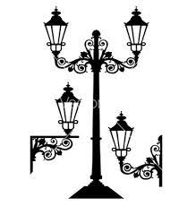 Antique Street Lights Vector Art Download Vectors 91411 Street Light Victorian Street Street Lamp