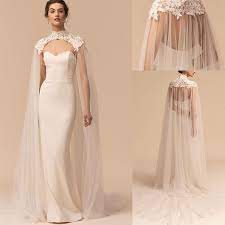 Sophisticated Exquisite Wedding Dress White Prom Dress Mermaid Cape Wedding Dress Wedding Dresses