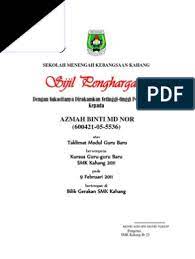 Contoh panduan penulisan sasaran keberhasilan ini disediakan untuk membantu pyd menulis sasaran keberhasilan. Contoh Sijil