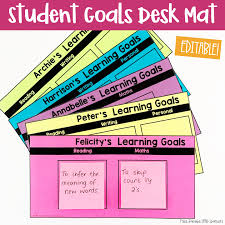 Student Goals Mat Editable Student Goals Learning Goals Personalized Learning