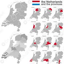 200x80 cm 5 teilig leinwandbilder bild auf leinwand wandbild kunstdruck wanddeko wand wohnzimmer wanddekoration deko karte kontinent schwarz. Die Niederlande Und Die Provinzen Stock Vektorgrafi Crushpixel