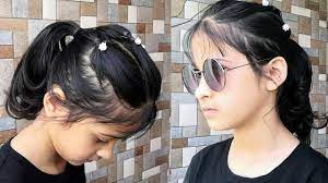 Brush the hair and pull it up into a high. Hairstyles For Short Hair Simple Hairstyle For Kids Girl Youtube