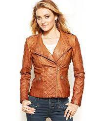Guess Quilted Faux Leather Moto Jacket Coats Women Macy S Blazer Jackets For Women Faux Leather Moto Jacket Coats For Women