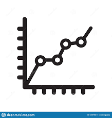 Line Chart Icon Vector Sign And Symbol Isolated On White