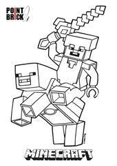 Disegni Da Colorare Lego Minecraft Steve E Alex Minecraft Coloring Pages Minecraft Printables Lego Coloring Pages