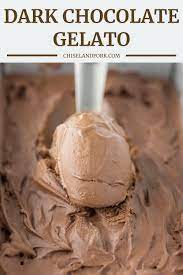Dark Chocolate Gelato Recipe Chisel Fork Recipe Ice Cream Recipes Machine Gelato Recipe Dark Chocolate