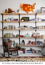 Large Wall Mounted Shelving Unit 5 Shelf Modern Wall Etsy Wall Mounted Shelving Unit Wall Mounted Shelves Shelving