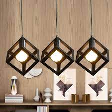 Telmar Scandinavian Minimalist Clothing Store Cafe Chandeliers Three Creative Personal Dining Room Pendant Lamp Restaurant Lighting Fixtures Iron Pendant Light