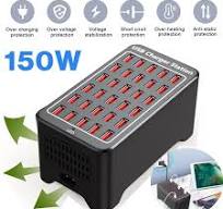 Hinzonek USB Charging Station , 30 Port 150W(30A) USB Charging Station  Multi Port USB Hub Charger with Smart Detect for Multiple Devices  Smartphones ...