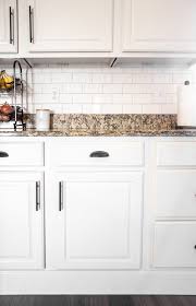 Many home tiling jobs will require you to work your tile around existing electrical outlets and switch plates. Wwmd Will A White Kitchen Work With My Existing Granite Countertops Kitchen Makeover White Subway Tile Kitchen Backsplash Kitchen White Cabinets
