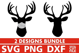 Svg deer vector deer head clipart vector deer head eps. 2x Deer Head Bundle Svg Mask Svg Antlers Svg Hunting Svg 884156 Cut Files Design Bundles