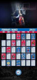 The sixers clinched a playoff spot on sunday with a win over minnesota, and they're looking good to tough schedule down the stretch. Sixers February March Schedule Mobile Wallpaper Sixers