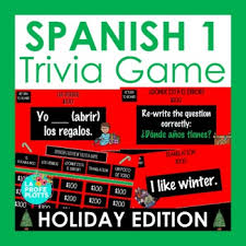 Rd.com knowledge facts there's a lot to love about halloween—halloween party games, the best halloween movies, dressing. Spanish Christmas Activity Spanish 1 Review Holiday Jeopardy Style Trivia Game