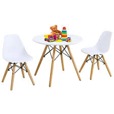 Kids Modern Dining Table Set With 2 Armless Chairs Modern Dining Table Set Kids Dining Table Kids Table And Chairs