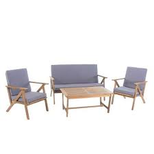 Panama 4pc Acacia Wood Patio Chair Set Teak Finish Christopher Knight Home Wood Patio Chairs Wood Patio Patio Chairs