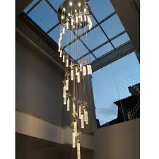 Luxury Crystal Chandelier Lighting Stairs Long Chandeliers Crystal Bubble Column Suspension Light Living Room Stairs Hotel Lobby Light Crystal Chandelier Lighting Stairs Long Chandeliers Crystal Bubble Column Suspension Light Living Room Stairs Hotel