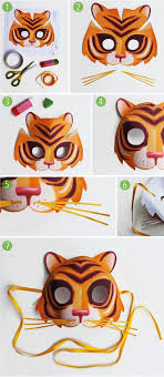 как сделать маску из бумаги своими руками для детей Animal Mask Template Fun Simple How To Make A Tiger Mask Maski Deti Dlya Detej Maski