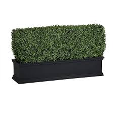 We know our customers love to fill planter boxes with vibrant flowers, cascading vines and springy greens. Outdoor Artificial Boxwood Hedges In Flower Boxes Hooks Lattice