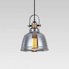 White porcelain striped clear glass vintage industrial brass pendant lights. Smoked Glass Loft Pendant Lamp Kalinka Kosilight Uk