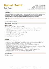Looking for a freelance gig? Tender Resume Samples Qwikresume