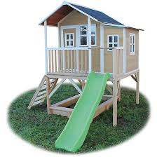 Spielhaus Loft Natur Ca 348 X 220 X 255 Cm Exit Kinder Gartenhaus Kinder Spielhaus Pfahlbau