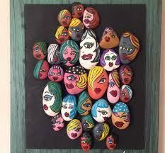 Tas Boyama Sanati Kadin Ile Ilgili Gorsel Sonucu Boyali Kayalar Sanat Taslar