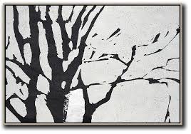 Black And White Tree Art Canvas Horizontal Minimalist Tree Art Mn7c Black White Painting Tree Art Minimalist Art