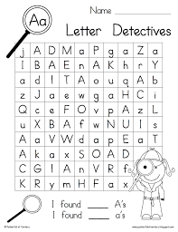 Letter Detectives Printable A Z Letter Searches Kindergarten Letters Preschool Letters Letter Recognition Preschool