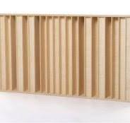 Pannello diffusore acustico di design in legno naturale