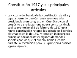 La constitución de 1917 posee 38 artículos dogmáticos y 98 orgánicos. La Constitucion De 1917 Y Sus Principales Articulos Ppt Descargar