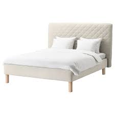 Snefjord Bed Frame Light Beige Lonset Ikea Bed Frame Headboard Cover Bed Frame And Headboard