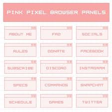 15 Pastel Pink Browser Themed Twitch Panels Etsy Twitch Streaming Setup Paneling Twitch