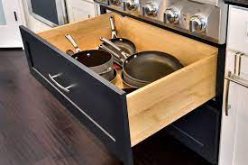 Looking for a better way to store your pots, pans, and casserole dishes? Pots Pans Drawer Storage Cabinet For Cookware Kitchen Pull Out Drawers Drawers Drawer Design