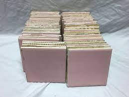 Antique Vintage Lot 50 Pink Seito Ceramic Bathroom Tiles 4x4 Old 1561-23B |  eBay