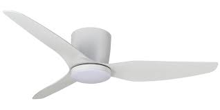 An ideal replacement for a wall. Flush Ceiling Fan By Martec With Cct Led And Remote White 50