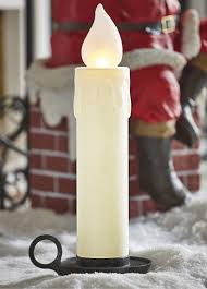 22 5 Inch Large Flickering Flame White Glitter Christmas Candle