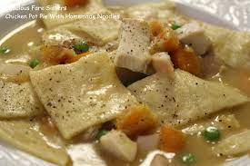 It helps if the pot pie filling is a little cooled before you assemble the pie so the crust won't soften like it is here. Chicken Pot Pie With Homemade Noodles Fabulous Fare Sisters